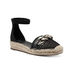INC Womens Black Mixed Media Kipria Round Toe Wedge Espadrille Shoes 5.5 M